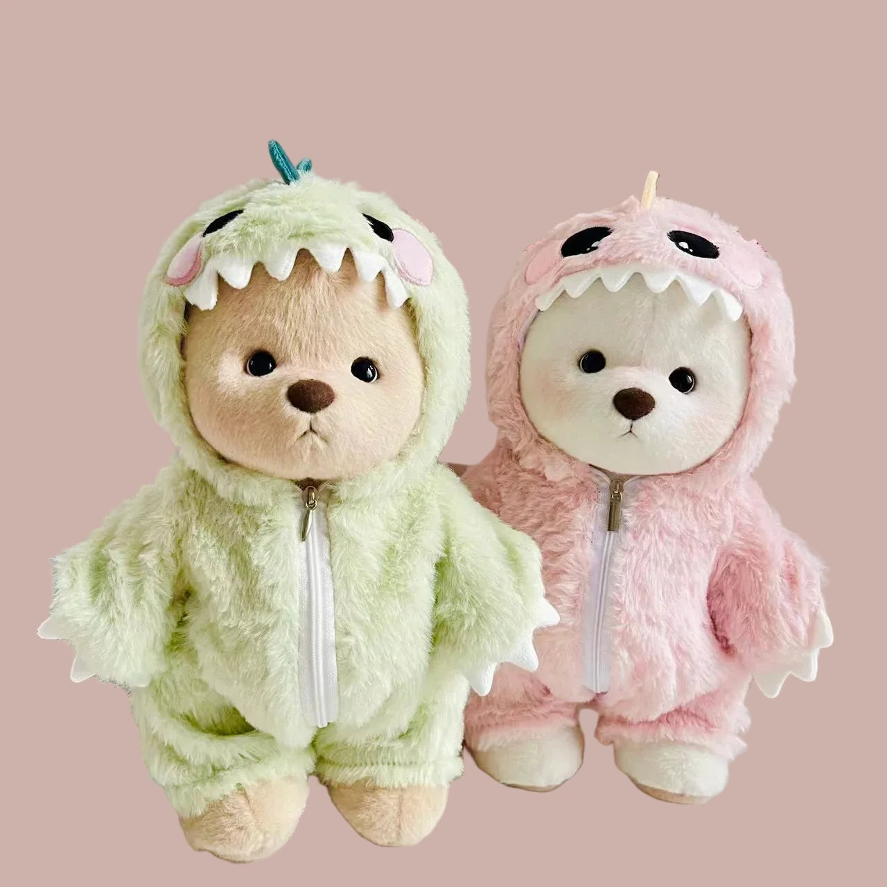 30Cm Medium Lena Bear Doll Clothes Green Dinosaur Jumpsuit Pink Dinosaur Suit Teddy Bear Replacement Outfit Dolls Accessories