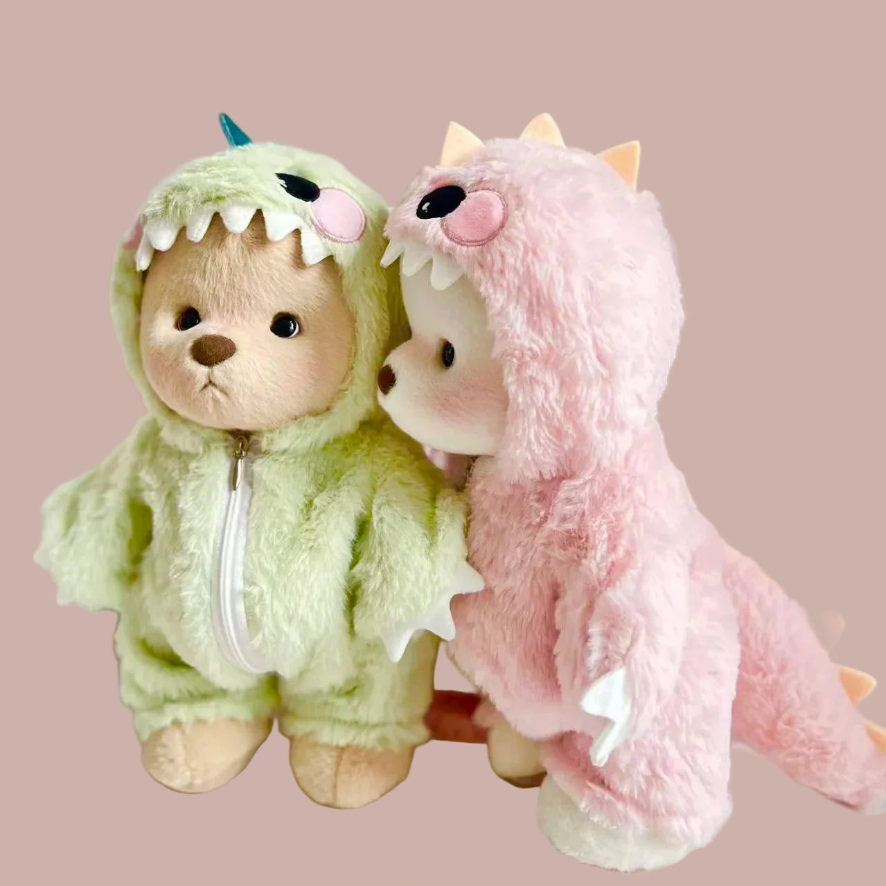 30Cm Medium Lena Bear Doll Clothes Green Dinosaur Jumpsuit Pink Dinosaur Suit Teddy Bear Replacement Outfit Dolls Accessories