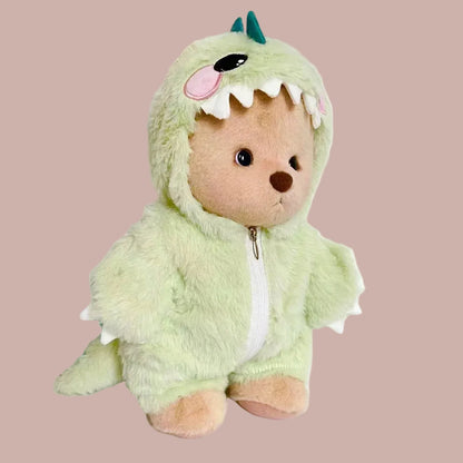 30Cm Medium Lena Bear Doll Clothes Green Dinosaur Jumpsuit Pink Dinosaur Suit Teddy Bear Replacement Outfit Dolls Accessories